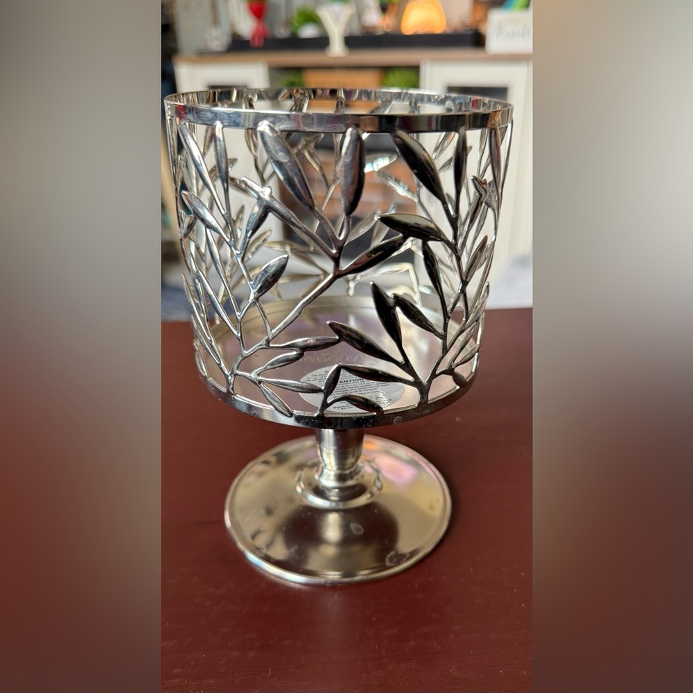 Bath & Body Works Silver Leaf Candle Holder